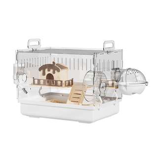 仓鼠全景高透笼子耐啃咬防越狱大空间的豪华双层别墅亚克力透明笼