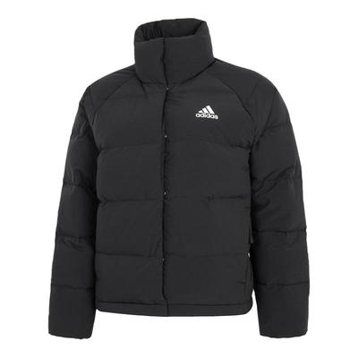 阿迪达斯立领羽绒服女款鸭绒外套2025冬季新款运动服保暖棉羽夹克