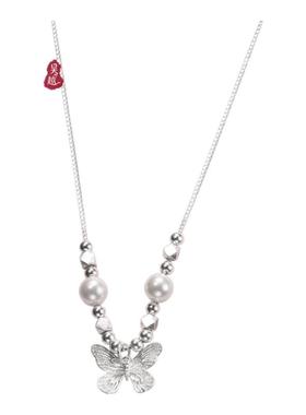 足银999芷春碎银项链精致蝴蝶链