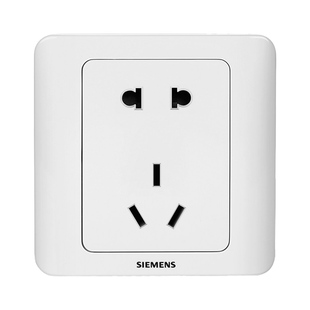 西门子开关插座远景系列雅白电脑单开单双控中途家用86面板暗装