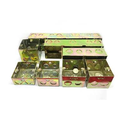 86型明装暗装单联多体镀彩拉伸盒铁线管铁底盒开关插座面板接线盒