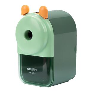 得力大口径卷笔刀削笔机小学生专用手摇粗笔全洞洞铅笔削笔器大三角铅笔速写手动铅笔削笔器刨笔旋笔钻笔刀