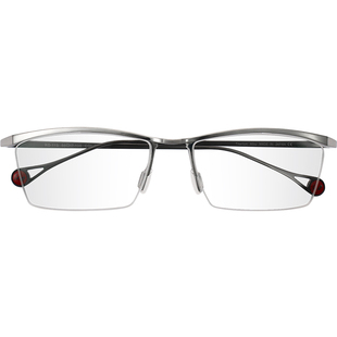 日本Ken Okuyama奥山清行眼镜框男纯钛商务超轻半框手工眼镜架113