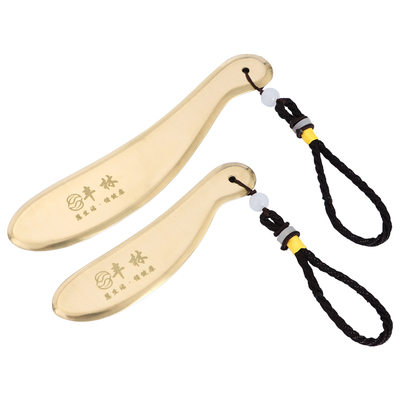 黄铜虎符打孔刮痧板背部肩颈刮痧