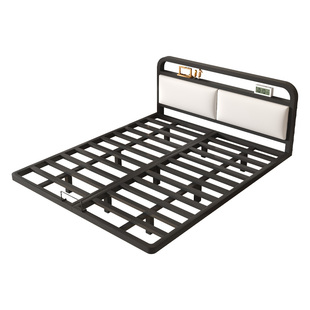 悬浮床双人床家用1.5m单人不锈钢储物加粗加厚铁架床出租房铁艺床