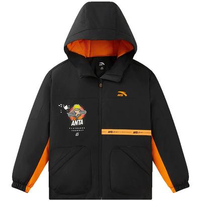 火影IP安踏儿童羽绒服男童冬季2025新款冬装三防外套连帽保暖上衣