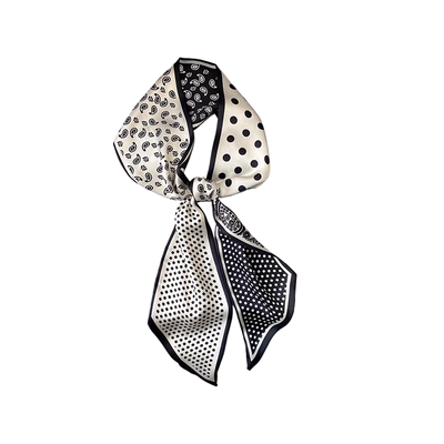 2026新款高级感搭西装衬衫系脖小领巾绑包腰果波点长条丝巾女腰带