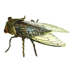 中国非遗草编昆虫知了仿真知了棕编特色手工艺品居家摆件场景装饰