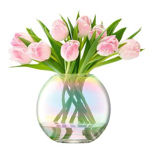 英国LSA进口水晶玻璃花瓶摆件客厅插花水培百合鲜干花瓶轻奢餐桌