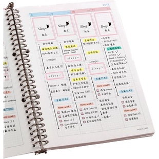 日本国誉自我手账2025活页手帐本笔记本子时间轴每日计划本日程时间管理日历表工作学习自律打卡本自填2024