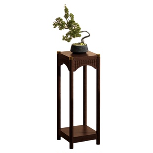 新中式实木花架子客厅落地式花盆放置架绿植摆放架摆件花台花几