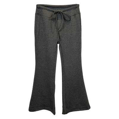 韩国显瘦黑色修身微喇休闲裤女