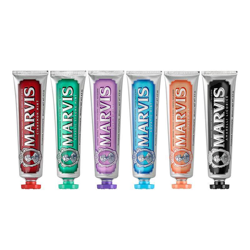【自营】MARVIS 玛尔仕经典亮白清新口气85ml薄荷牙膏意大利进口