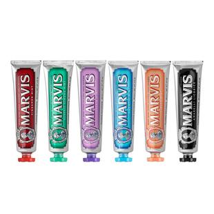 【自营】MARVIS 玛尔仕经典亮白清新口气85ml薄荷牙膏意大利进口