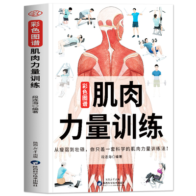 肌肉力量训练彩色图谱正版 肌肉力量训练解刨图谱 健身教程教练体能减脂肌肉健美训练 人体肌肉结构解剖健身书籍肌肉力量训练图谱