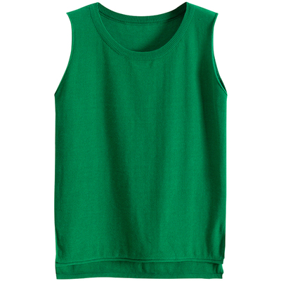 纯棉吊带背心女夏季短款中长无袖内搭大码针织打底衫宽松外穿上衣