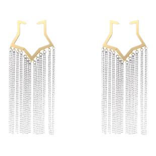 CISSY SHI璀璨流苏五角星流苏耳钉耳环原创小众设计时尚百搭耳环