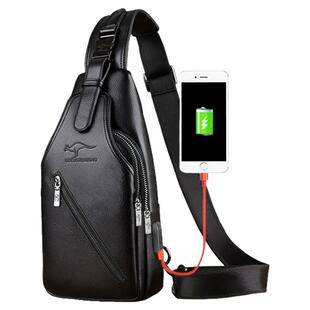 男士胸包时尚休闲皮包单肩包斜挎包男包背包腰包潮韩版运动胸包