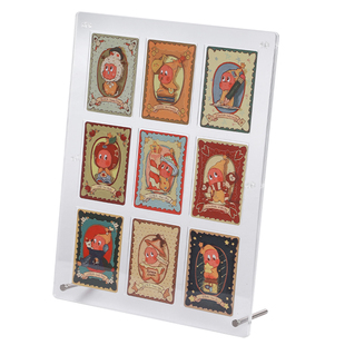 亚克力星星人卡片展示架9宫格盲盒卡片陈列置物架3寸小卡收藏相框
