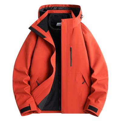 稻草人山系户外冲锋衣女款秋冬防风防水三合一可拆卸内胆登山服男