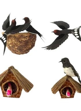 飞燕子小鸟窝燕窝墙面装饰立体墙贴走廊挂饰燕巢居家饰品墙上壁挂