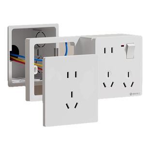 86型一开八孔扩展插座多功能墙壁拓展插座转换器带开关插座接线板