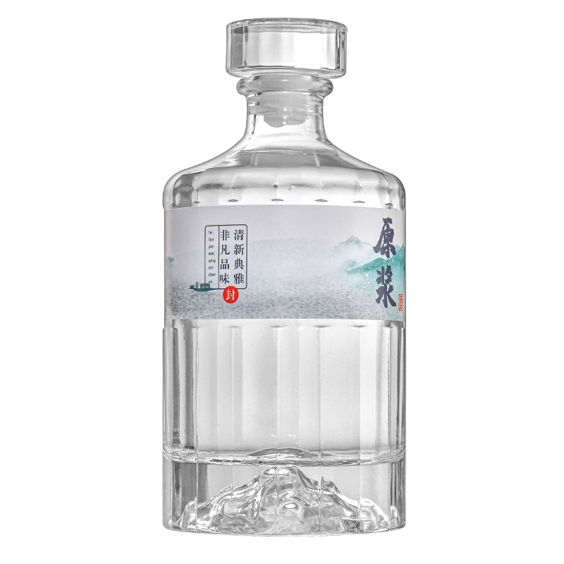 私人定制小批量高端一斤玻璃酒瓶