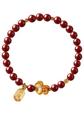 2026马年本命年手链女款朱砂手串999足银小金马上有钱招财礼物男