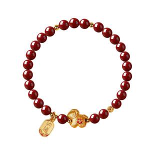 2026马年本命年手链女款朱砂手串999足银小金马上有钱招财礼物男