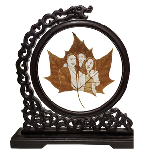 叶雕定制照片树叶标本雕刻家居客厅乔迁装饰艺术品高档礼物摆件