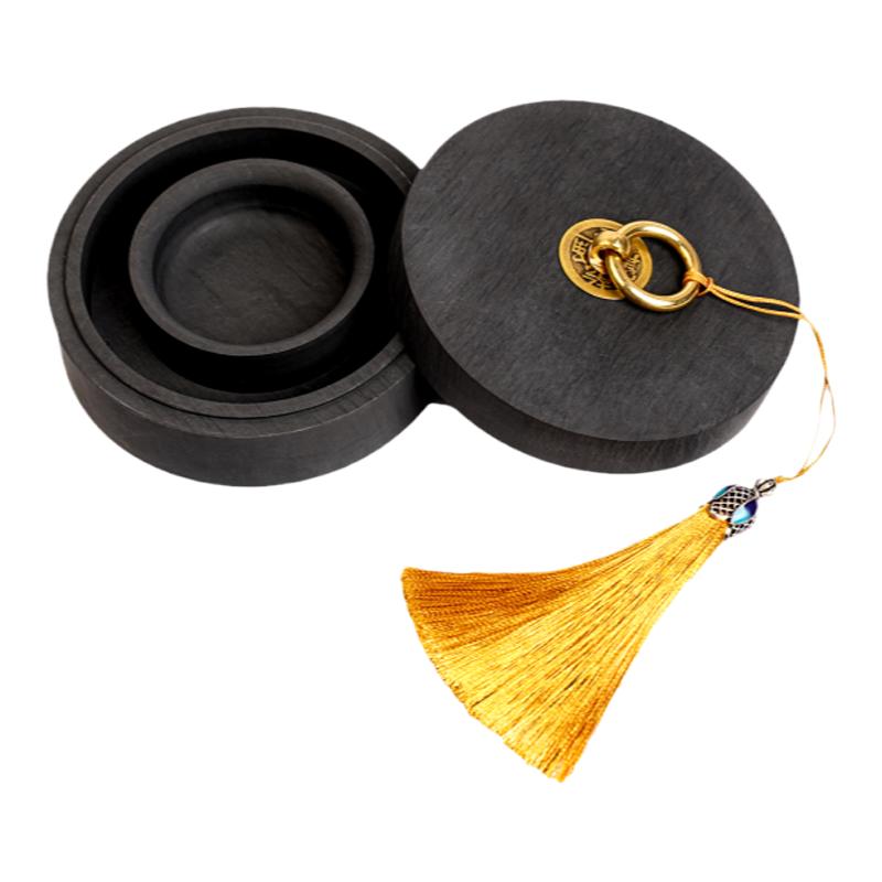 砚台书法专用火锅砚带盖防干毛笔墨汁可磨墨天然原石文房四宝砚台