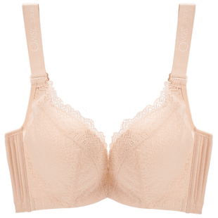 奥维丝丽内衣女小胸聚拢厚款AB文胸上托调整型显大收副乳女士胸罩