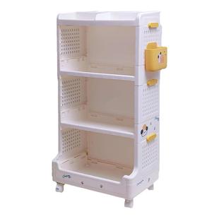 默默爱 落地置物架宿舍收纳柜分层小推车学生教室书桌下移动书架