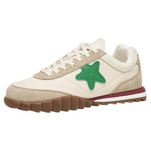 BeauToday德训鞋女款红色阿甘鞋新款春季平底运动鞋休闲板鞋子女