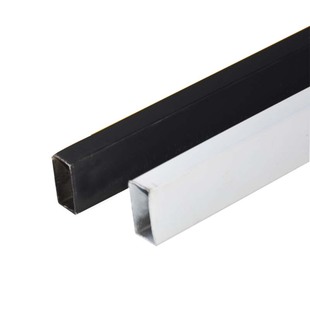 15*30烤漆黑白方管25圆管服装展示架饰品配件挂钩横杆衣架挂衣杆