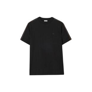 【24期免息】BURBERRY男装 格纹滚边棉质 T 恤衫 多色