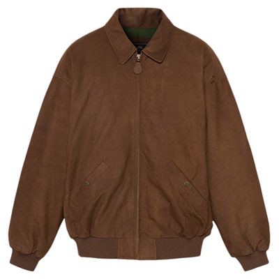 添柏岚官方男装皮夹克外套羊皮