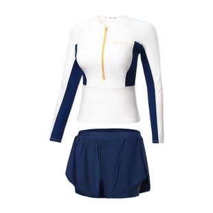 分体泳衣女款保守新款爆款长袖防晒游泳馆专用显瘦遮肚女士游泳装