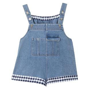 KEIKO [可卸帽]随性减龄连帽背带牛仔裤26春季俏皮小个子连身短裤