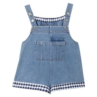 KEIKO可卸帽连帽背带牛仔裤