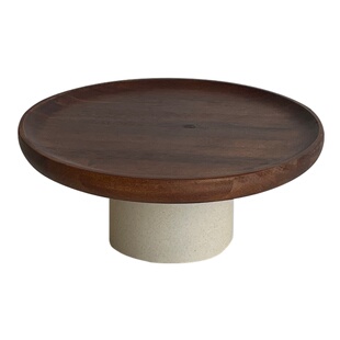 复古相思木高脚托盘化妆品饰品收纳盘展示盘桌面收纳盒玄关置物盘