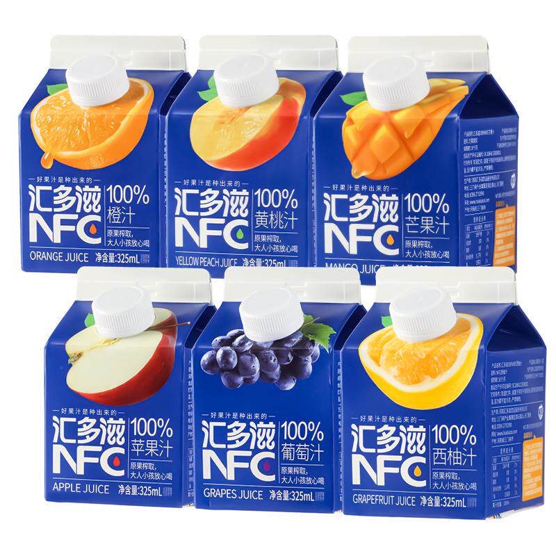 汇多滋nfc果汁苹果汁葡萄汁橙汁儿童纯果汁健康果蔬汁饮料饮品