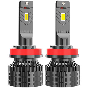 汽车LED大灯55WH1H4H7H11暖白9005hb3超亮4300K暖黄光车灯12v灯泡