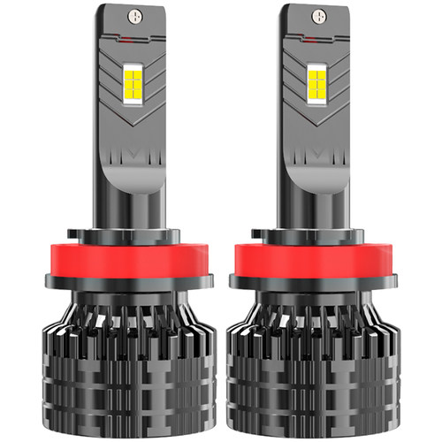 汽车LED大灯55WH1H4H7H11暖白9005hb3超亮4300K暖黄光车灯12v灯泡