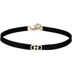 ZEGL暗黑系choker项链女黑色颈链项圈黑绳皮绳短款脖子饰品颈带