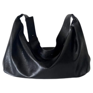 NIN高级感腋下软皮流浪包单肩斜挎百搭通勤手提包男女中性风饺子