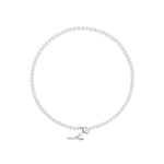 京润珍珠执安925银淡水珍珠全珠项链5.0-6.0mm强光圆形基础百搭款