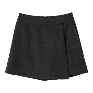 FANLE STUDIOS冬季双层加厚羊毛斜纹肌理设计感MIU风毛呢高腰裙裤