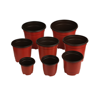 加厚软塑料双色花盆多肉植物花卉盆栽简易阳台种菜盆育苗盆营养杯