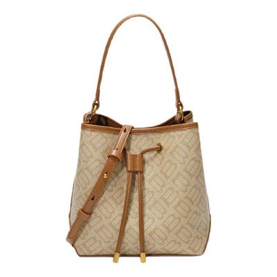 百丽复古海鸥老花菜篮子水桶包